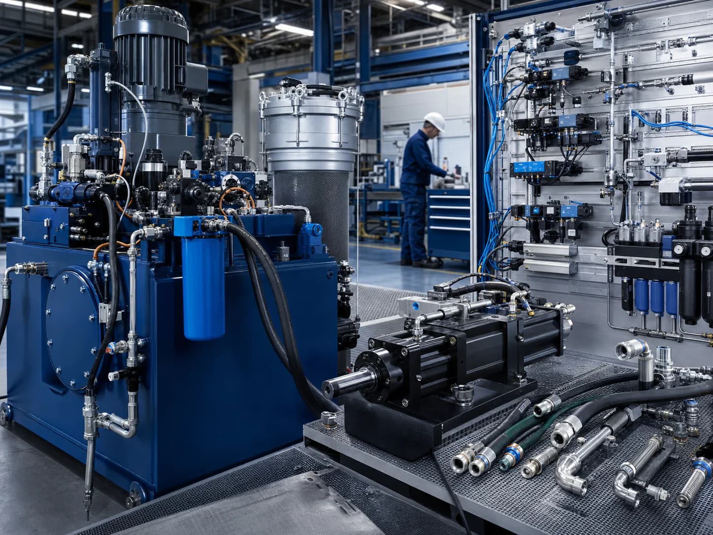 Engineers reviewing an industrial equipment package